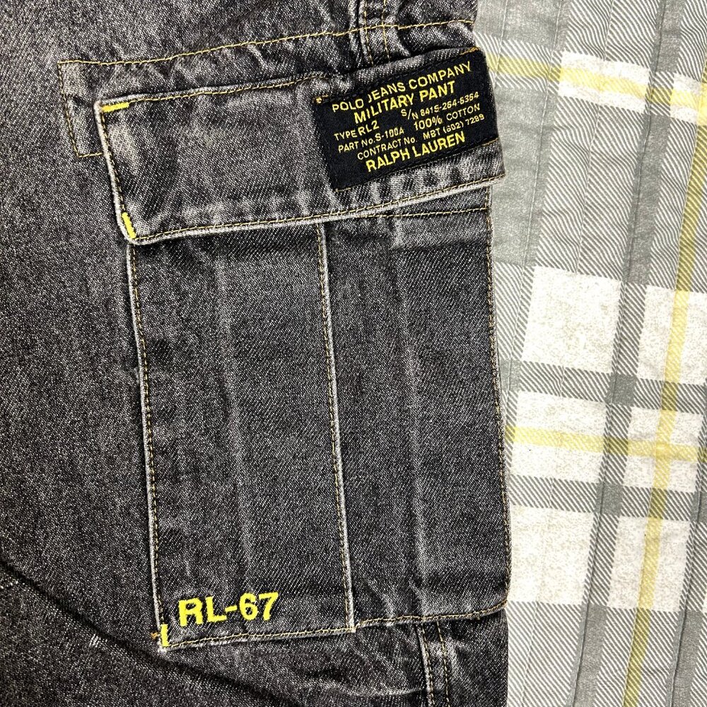 Polo Ralph Lauren Military Jeans 36x32 | RL-67 | Cargo Grunge Distressed - Picture 3 of 15